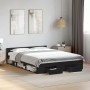 Black engineered wood bed frame with drawers 160x200 cm by vidaXL, Beds and slatted bases - Ref: Foro24-3280735, Price: 181,9...