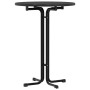 Mesa alta de comedor madera ingeniería y acero negro Ø80x110 cm de vidaXL, Mesas de cocina y de comedor - Ref: Foro24-4008305...