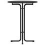 Mesa alta de comedor madera ingeniería y acero negro Ø80x110 cm de vidaXL, Mesas de cocina y de comedor - Ref: Foro24-4008305...