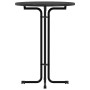 Mesa alta de comedor madera ingeniería y acero negro Ø80x110 cm de vidaXL, Mesas de cocina y de comedor - Ref: Foro24-4008305...