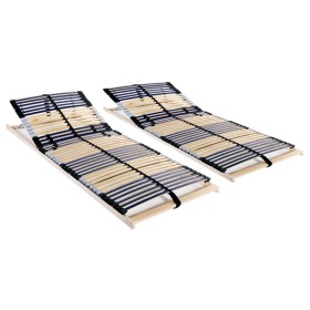 Slatted bases with 42 slats 7 zones 2 units 70x200 cm by vidaXL, Beds and slatted bases - Ref: Foro24-3051421, Price: 189,99 ...