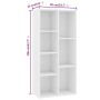 White plywood bookcase shelf 50x25x106 cm by vidaXL, Bookcases and shelves - Ref: Foro24-801107, Price: 62,33 €, Discount: %