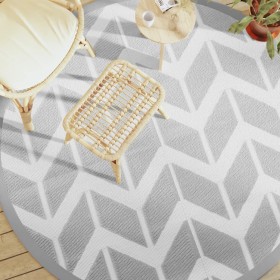 Gray PP outdoor rug Ø200 cm by vidaXL, Outdoor protectors - Ref: Foro24-368524, Price: 31,99 €, Discount: %