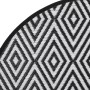 Black and white PP outdoor rug Ø160 cm by vidaXL, Outdoor protectors - Ref: Foro24-368475, Price: 28,96 €, Discount: %