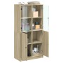 Tall sideboard with Sonoma oak wood doors 68x37x142 cm by vidaXL, Sideboards - Ref: Foro24-3295866, Price: 133,58 €, Discount: %