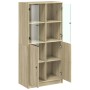 Tall sideboard with Sonoma oak wood doors 68x37x142 cm by vidaXL, Sideboards - Ref: Foro24-3295866, Price: 133,58 €, Discount: %