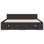 Black engineered wood bed with drawers 140x190 cm by vidaXL, Beds and slatted bases - Ref: Foro24-3280763, Price: 169,51 €, D...