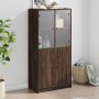 Tall sideboard with brown oak wood doors 68x37x142 cm by vidaXL, Sideboards - Ref: Foro24-3295870, Price: 134,23 €, Discount: %