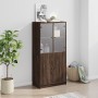 Tall sideboard with brown oak wood doors 68x37x142 cm by vidaXL, Sideboards - Ref: Foro24-3295870, Price: 134,23 €, Discount: %