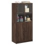 Tall sideboard with brown oak wood doors 68x37x142 cm by vidaXL, Sideboards - Ref: Foro24-3295870, Price: 134,23 €, Discount: %