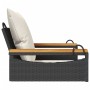 Swing bench with black synthetic rattan cushions 63x62x40 cm by vidaXL, garden benches - Ref: Foro24-368164, Price: 82,99 €, ...