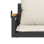 Swing bench with black synthetic rattan cushions 63x62x40 cm by vidaXL, garden benches - Ref: Foro24-368164, Price: 82,99 €, ...