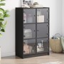 Tall sideboard with black engineered wood doors 68x37x109 cm by vidaXL, Sideboards - Ref: Foro24-3295851, Price: 119,02 €, Di...