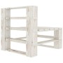 5-teiliges Garten-Palettenmöbelset aus weißem Holz von vidaXL, Gartensets - Ref: Foro24-3052180, Preis: 402,99 €, Rabatt: %