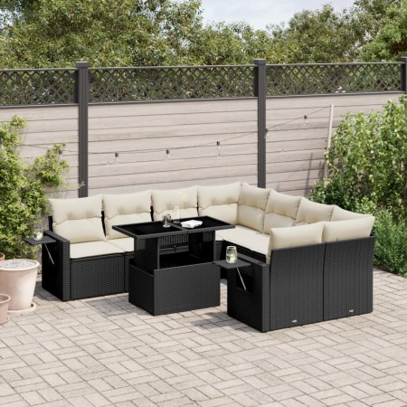 8-piece garden sofa set and black synthetic rattan cushions by vidaXL, Garden sets - Ref: Foro24-3267796, Price: 660,02 €, Di...