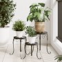 Soportes para plantas 3 uds cerámica negro y blanco de vidaXL, Soportes para macetas - Ref: Foro24-4003395, Precio: 80,65 €, ...