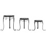 Soportes para plantas 3 uds cerámica negro y blanco de vidaXL, Soportes para macetas - Ref: Foro24-4003395, Precio: 80,65 €, ...