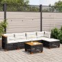 6-teilige Gartensofagarnitur und schwarze synthetische Rattankissen von vidaXL, Gartensets - Ref: Foro24-3261794, Preis: 481,...