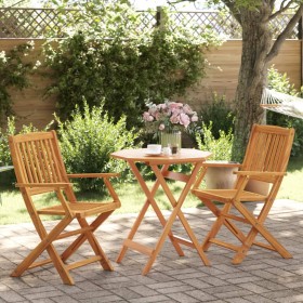 Folding cafe furniture 3 pieces solid acacia wood by vidaXL, Garden sets - Ref: Foro24-3295252, Price: 151,99 €, Discount: %