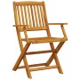 Folding cafe furniture 3 pieces solid acacia wood by vidaXL, Garden sets - Ref: Foro24-3295252, Price: 162,58 €, Discount: %