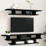 Black engineered wood wall TV cabinets by vidaXL, TV Furniture - Ref: Foro24-840731, Price: 77,43 €, Discount: %