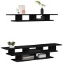 Black engineered wood wall TV cabinets by vidaXL, TV Furniture - Ref: Foro24-840731, Price: 77,43 €, Discount: %