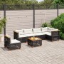 7-teiliges Gartensofa-Set mit schwarzen synthetischen Rattankissen von vidaXL, Gartensets - Ref: Foro24-3261878, Preis: 547,1...