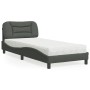 Cama con colchón tela gris oscuro 80x200 cm de vidaXL, Camas y somieres - Ref: Foro24-3208493, Precio: 264,11 €, Descuento: %