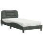 Cama con colchón tela gris oscuro 80x200 cm de vidaXL, Camas y somieres - Ref: Foro24-3208493, Precio: 264,11 €, Descuento: %