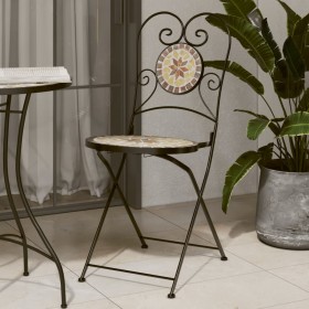 Folding bistro chairs 2 pcs terracotta and white ceramic by vidaXL, Garden chairs - Ref: Foro24-4003407, Price: 159,78 €, Dis...