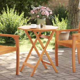 Folding garden table solid acacia wood Ø70x75 cm by vidaXL, Garden tables - Ref: Foro24-4004910, Price: 67,99 €, Discount: %