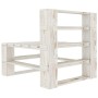 7-piece white wood garden pallet furniture set by vidaXL, Garden sets - Ref: Foro24-3052175, Price: 474,99 €, Discount: %