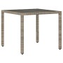 Set comedor jardín 5 pzas y cojines ratán sintético vidrio gris de vidaXL, Conjuntos de jardín - Ref: Foro24-3278556, Precio:...