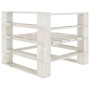 7-piece white wood garden pallet furniture set by vidaXL, Garden sets - Ref: Foro24-3052175, Price: 474,99 €, Discount: %