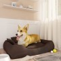 Cojín para perros con almohadas tela oxford marrón 75x58x18 cm de vidaXL, Camas para perros - Ref: Foro24-171195, Precio: 27,...