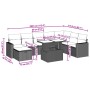 8-teiliges Gartensofa-Set und schwarze synthetische Rattankissen von vidaXL, Gartensets - Ref: Foro24-3274866, Preis: 602,59 ...