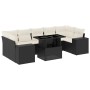 Set de sofás de jardín 8 piezas y cojines ratán sintético negro de vidaXL, Conjuntos de jardín - Ref: Foro24-3269036, Precio:...