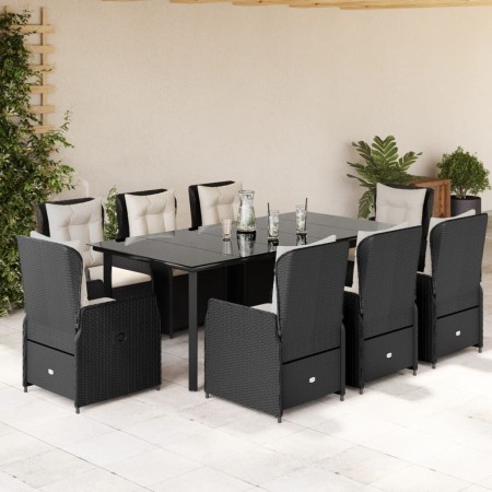 9-piece garden dining set and black synthetic rattan cushions by vidaXL, Garden sets - Ref: Foro24-3262839, Price: 1,00 €, Di...