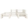 Set of 6 white wooden pallet furniture pieces for the garden by vidaXL, Garden sets - Ref: Foro24-3052167, Price: 354,99 €, D...