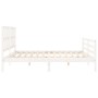 Estructura cama de matrimonio con cabecero madera maciza blanco de vidaXL, Camas y somieres - Ref: Foro24-3194132, Precio: 16...