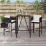 Hoher Gartentisch und Hocker 3 Stück und Kissen PE Rattan schwarz von vidaXL, Gartensets - Ref: Foro24-3200661, Preis: 253,77...