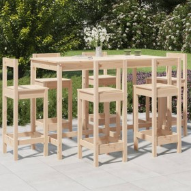 Garden table set and high stools 7 pieces solid pine wood by vidaXL, Garden sets - Ref: Foro24-3154760, Price: 392,99 €, Disc...