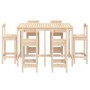 Garden table set and high stools 7 pieces solid pine wood by vidaXL, Garden sets - Ref: Foro24-3154760, Price: 394,61 €, Disc...