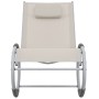 Cream-colored garden rocking chair made of textilene by vidaXL, Garden chairs - Ref: Foro24-47782, Price: 112,61 €, Discount: %