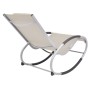 Cream-colored garden rocking chair made of textilene by vidaXL, Garden chairs - Ref: Foro24-47782, Price: 112,61 €, Discount: %