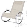 Cream-colored garden rocking chair made of textilene by vidaXL, Garden chairs - Ref: Foro24-47782, Price: 112,61 €, Discount: %