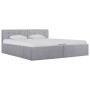 Cama canapé hidráulica almacenaje LED tela gris claro 160x200cm de vidaXL, Camas y somieres - Ref: Foro24-285580, Precio: 377...