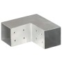 Galvanized metal L-shaped post connector 81x81 mm by vidaXL, fence posts - Ref: Foro24-145461, Price: 18,99 €, Discount: %