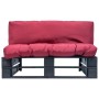 Garden pallet sofa with red cushions made of pine wood by vidaXL, Outdoor sofas - Ref: Foro24-277412, Price: 104,40 €, Discou...