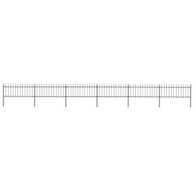 Garden fence with black steel spear points 10.2x0.8 m by vidaXL, fence panels - Ref: Foro24-277607, Price: 423,72 €, Discount: %